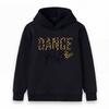 Kids Boys Girls Dance Girl Leopard Heart Print Pullover Hoodie Casual Soft Warm Long Sleeve Hooded Sweatshirt For Dance Lover Daily Wear