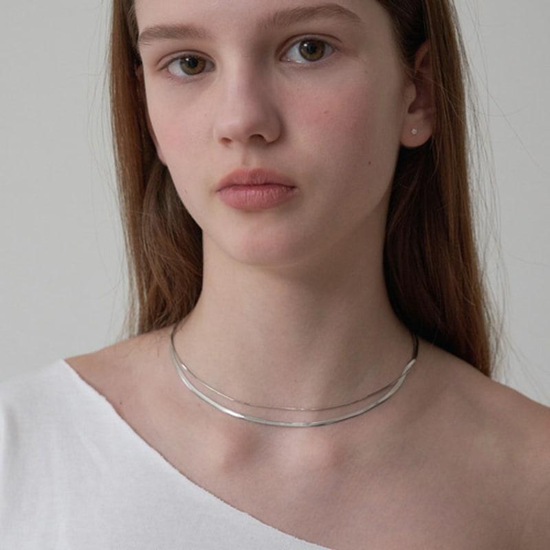 OVT-U Silver 925 Slim Line Snake Chain Necklace