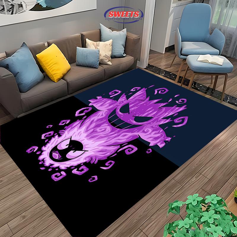 New Arrive! Pokemon Gengar Cartoon Carpet,Rug for Living Room Tapete for Bedroom Sofa Doormat Decor Non-slip Floor Mat Potdemiel
