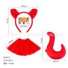 Cute Fox Ears Headband Set Kids Halloween Party Costume Accessory