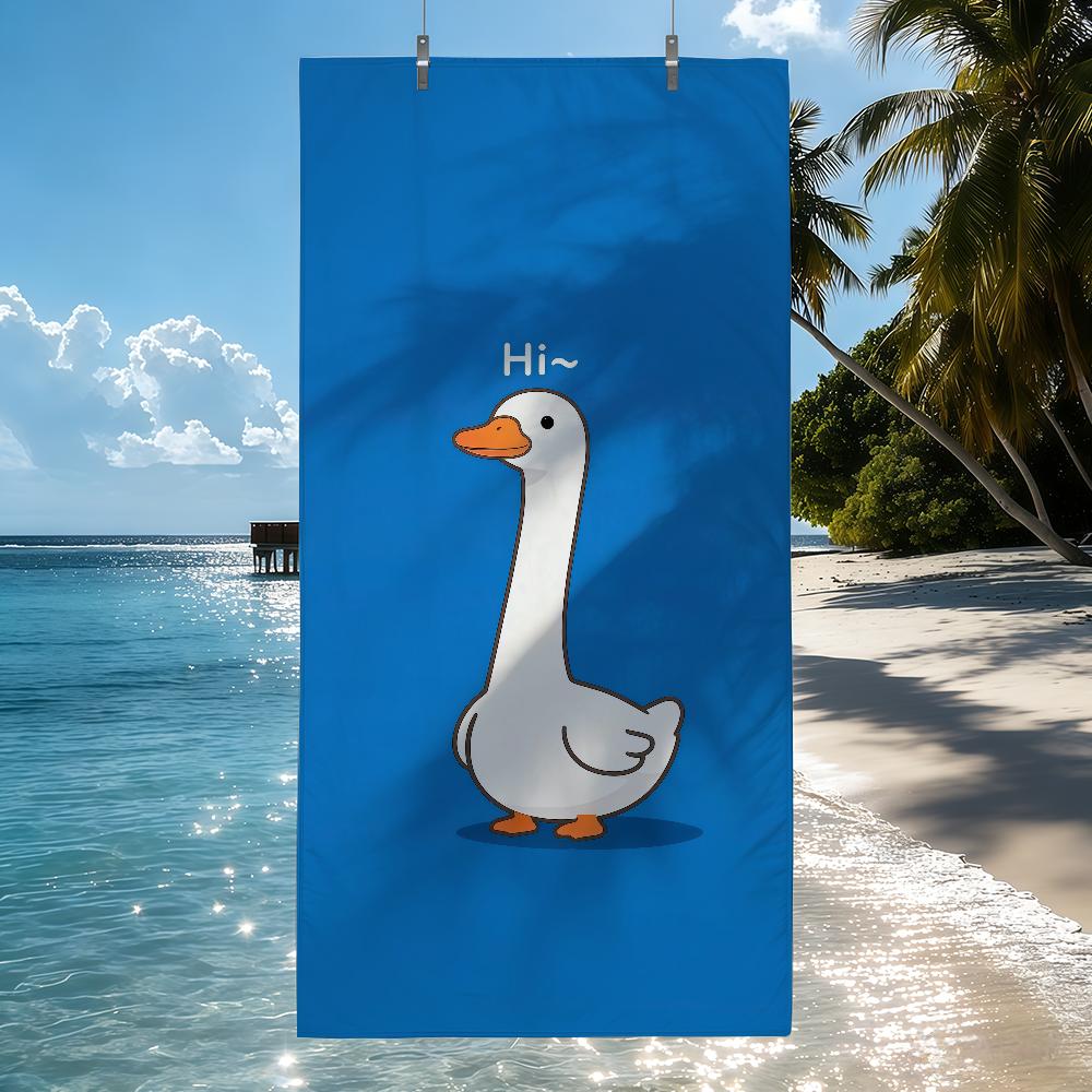 D-duck funny cartoon Towel Quick Drying Beach Towels Are Suitable For Swimming Pools Camping Yoga And The Gym