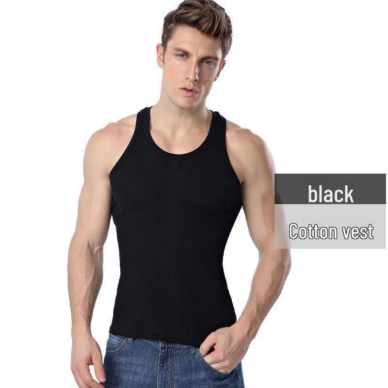 

100 Solid Color Men s Slim Fit Summer Vests - Elastic Fit for All Ages, Ideal for Sports and Fitness 2XL