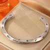 Starry Sky Silver Titanium Steel Bracelet for Women - High-End, Versatile, Full Diamond, Non-Fading Fashion Accessory