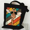 Shopping Bag Giraffe Fashion Cartoon Canvas Portable Tote Bag Women Men Street Aesthetics Style Giraffe Reusable Student Handbag