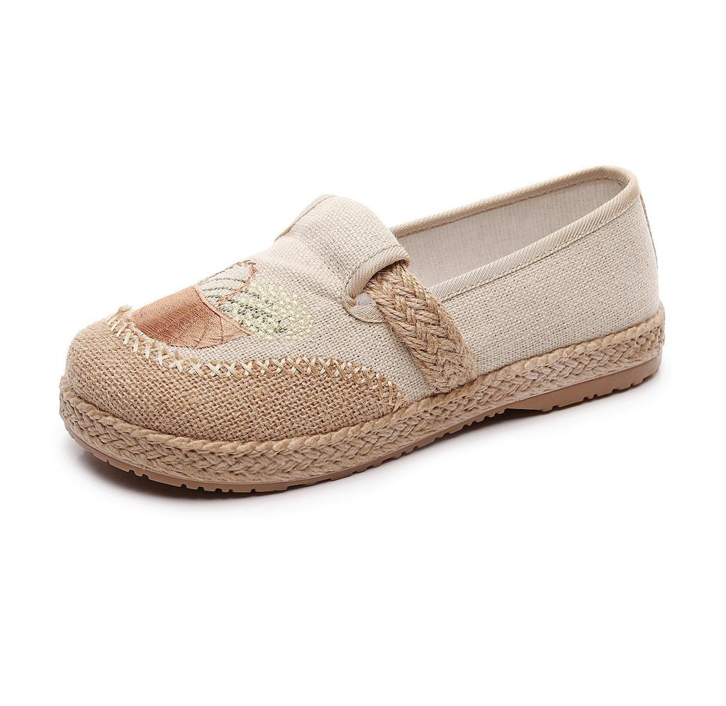 Customized old Beijing cloth shoes summer women's trend comfortable versatile soft sole non-slip mesh one pedal lazy fisherman shoes