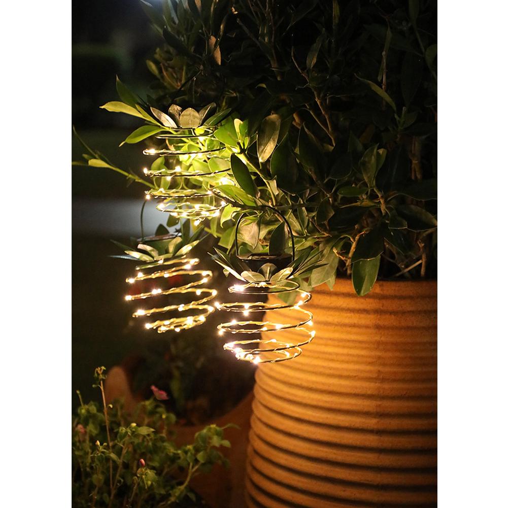 LED Copper Light Solar Power Lights String Pineapple Lamp Lantern Waterproof Outdoor Garden Decoration