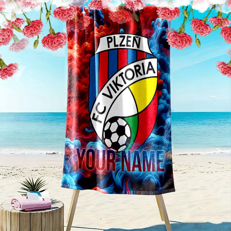 Custom Viktoria Plze Print Beach Towel, Large Soft Quick Dry Towel for Beach Camping Swimming