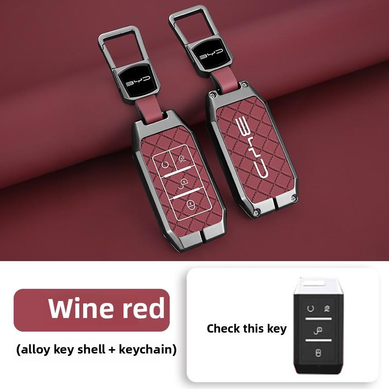 NEW Zinc Alloy Leather Car Remote Key Case Cover For BYD Atto 3 Han EV Dolphi Tang Dm Qin PLUS Song Pro MAX Yuan Accessories