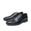 New Men's Leather Shoes High Quality Casual Oxfords Business Work Shoes Black Brown Lace-up Comfortable Party Wedding Man Shoes