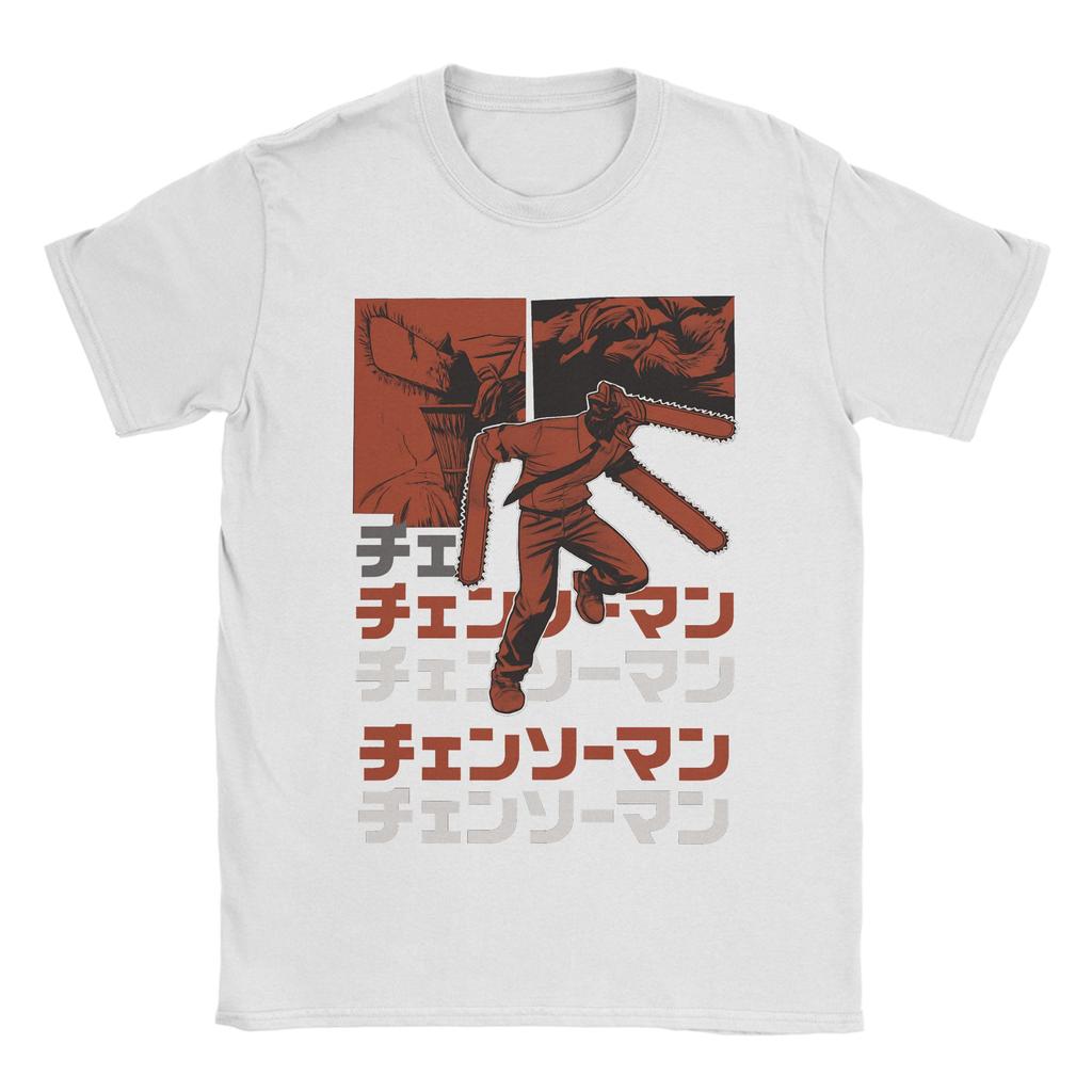 Anime Chainsaw Man T-shirt Kobeni Manga Denji Power Reze Hipster T-shirts Kortärmade Vintage Toppar Sommar Bomull Rundhalsad Kläder