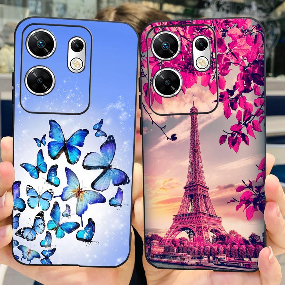 For Infinix Zero 30 4G Case X6731B Cute Cat Butterfly Cover Soft Silicone TPU Phone Case For Infinix Zero 30 5G Zero30 4G Fundas