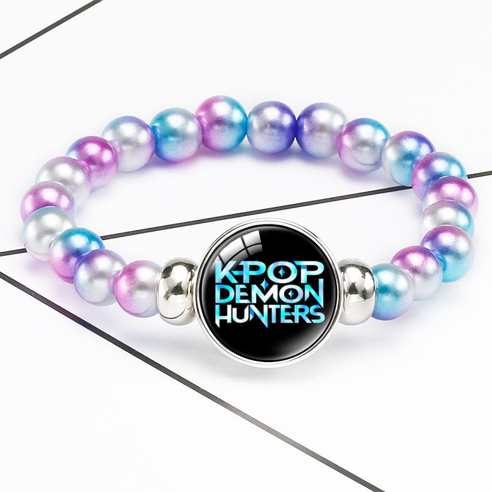 Gradual Change Beaded Bracelet Rumi Zoey Mira Embedded Crystal Bracelet Hidden Buckle Removable Elastic Jewelry