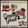 Graduation Party Cake Decoration Card Insertion, College High School Graduation Class Of 2026 Cake Plugin