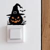 Halloween Pvc Pumpkin Witch Hat Spider Switch Sticker Living Room Decor Wall
