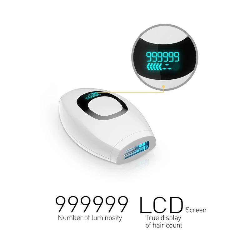 999.999 Blitze Bikinis IPL Impulse Epilierer Schmerzlose Laser-Haarentfernung Gesichts-Professionelle Epilierer Geräte LCD-Display