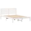 Bed Frame with Headboard White 120 x 190 cm Solid Pine Wood