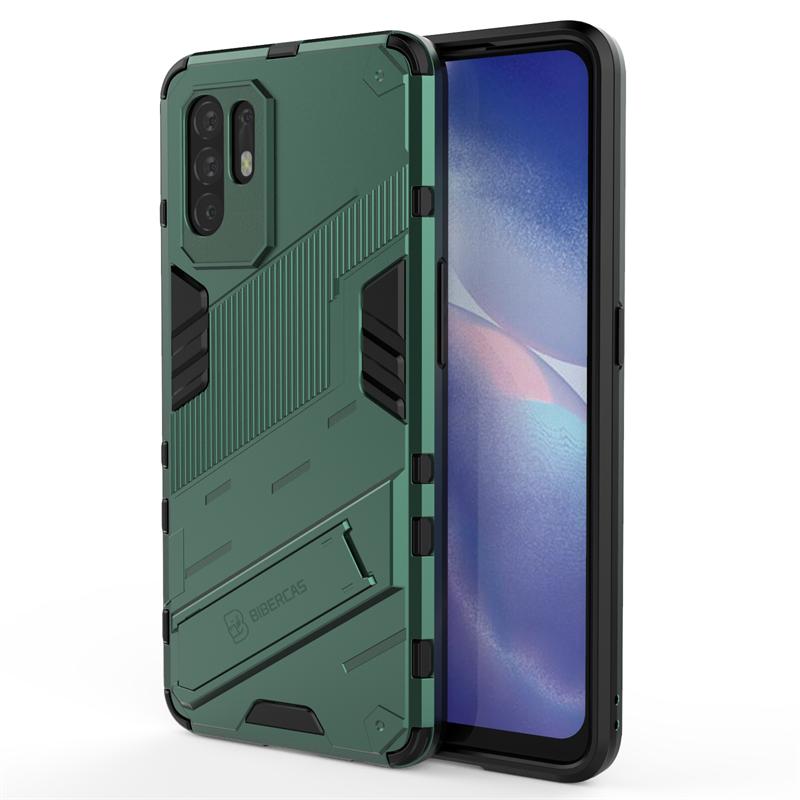 Per Oppo Reno5 Z 5G Custodia Bumper in Silicone Antiurto Armatura Rigida Cover Posteriore con Supporto Magnetico per Auto per Reno5Z 5 Z 6.43''