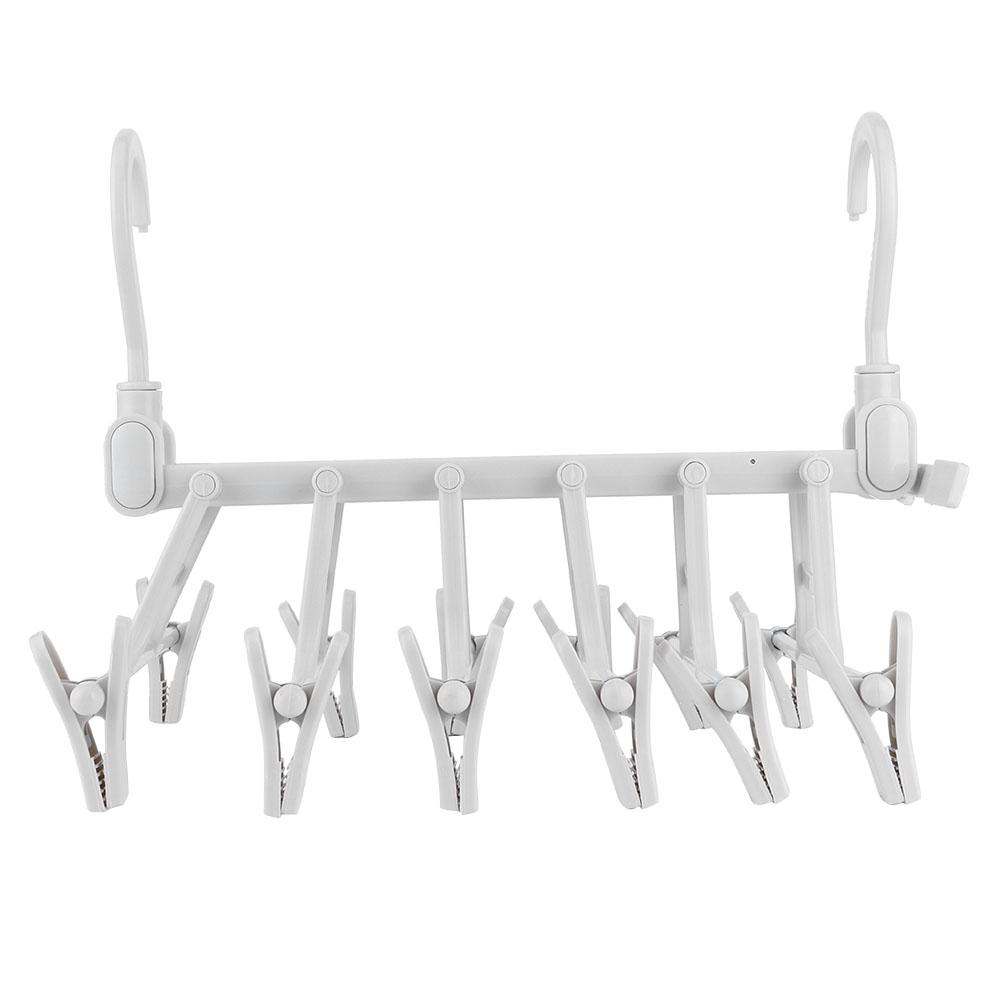 Portable Folding Hanger Clothes Drying Rack Organizer for Household Clothes Storage