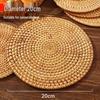 Rattan Heat-Resistant Insulation Mat for Pots, Bowls, Plates, Coasters, Teapots, and Casseroles