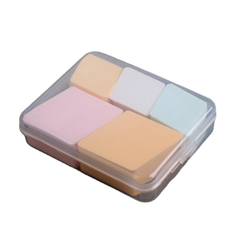10pcs Powder Puff Boxes Transparent Makeup Sponge Holder Compact Design Storage Box For Easy Storage And Organization