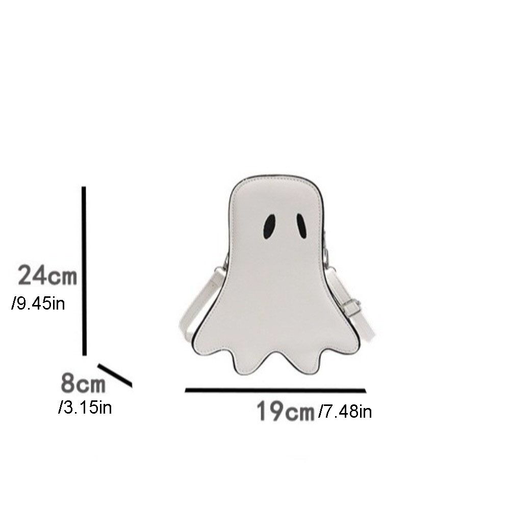PU Leather Shoulder Bag Cartoon Crossbody Bag Cute Halloween Ghost Bag  Kids Gifts