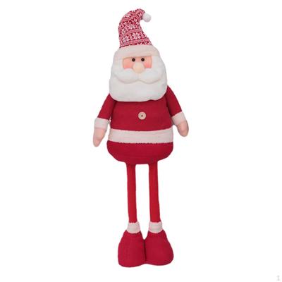 Christmas Decoration Doll Plush Long Legs Desktop Figurine Xmas Decor for Dining Table Party