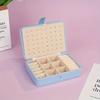 Large Capacity Travel Jewelry Storage Box Double Layered Buttoned Jewelry Organizer Portable Jewelry Storage Box Home Decoration