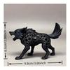 1Pc 3D‑Printed Hollow Wolf Figurine, Lifelike Dark‑Style Ornament, Indoor & Outdoor Decor for Halloween Christmas, Bookshelf Gar