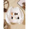 Kids Sweatshirt Creative Letter Pattern Fashion Casual Round Neck Sweatshirt Suitable for Daily Party and Vacation Gift