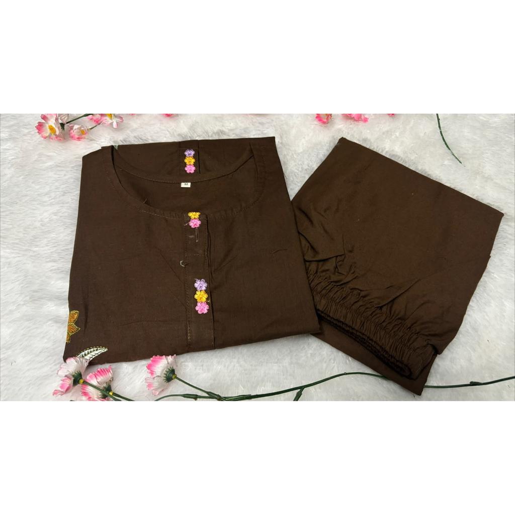 Women's Party Wear Cotton Kurti Pant Set Indian Bollywood Ethnic Kurta Cord Set
