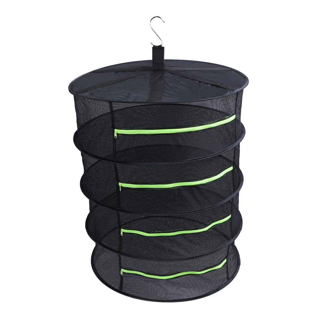 Kräutertrockengestell mit Öffnung, mehrlagiges, vielseitiges Hänge-Trockennetz für Growboxen, Obst, Gemüse