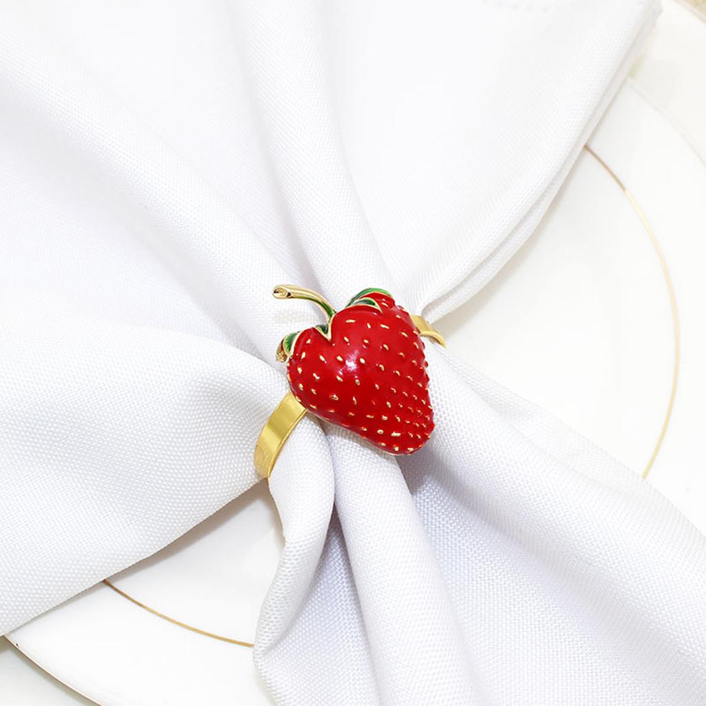 Strawberry and Lemon Napkin Rings Alloy Napkin Rings Napkins Rings