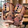 Phone Case: 2D Flat Samsung Galaxy A34 A35 M05 M06 S20 S22 S21 FE Plus 5G Protective Case, Heart Panda, Perfect Christmas and Halloween Holiday Gift