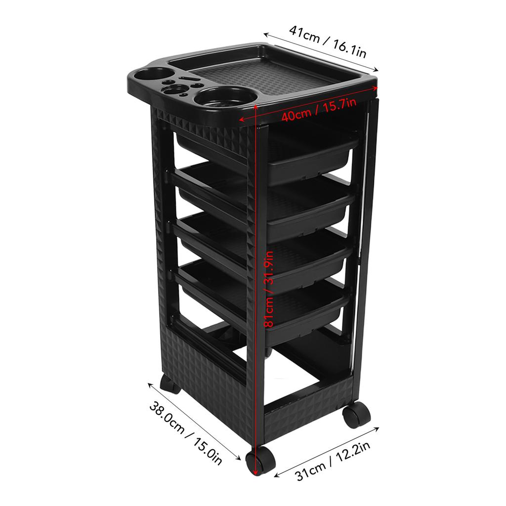 Salon Trolley Cart Professional Multi Layer Removable Hair Salon Stations for Barber Shop