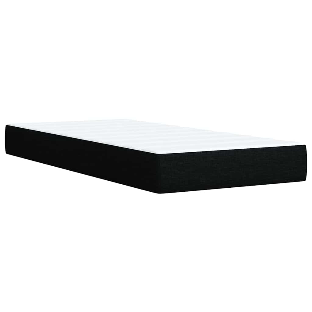 Box Spring Bed with Mattress Black 90 x 190 cm Fabric