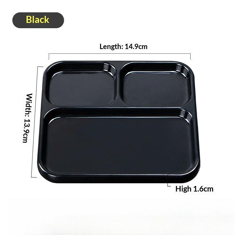 

BBQ Dipping Sauce Dish 3 or 4 Compartment BPA Free Melamine Heat Resistant Durable for Restaurant Home School