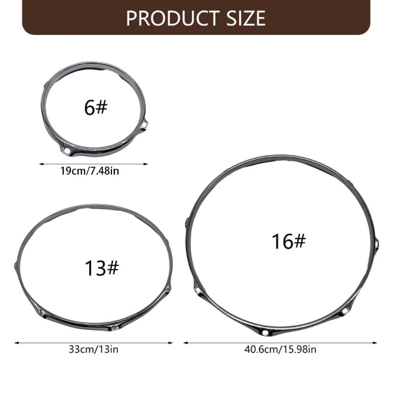 1,2 mm starker, silberner Trommelreifen aus schwerer Aluminiumlegierung für professionelle Schlagzeugsets