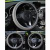 37-39cm Steering Wheel Cover Breathable Leather Anti Slip PU Leather Embossing Steering Covers Universal Car Accessories