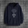 Mens 2025 Fall Winter Hoodie Urban Streetwear Fashion Hip Hop Hooded Sweatshirt Male Trendy Casual Ancient Rune Pattern Pullover