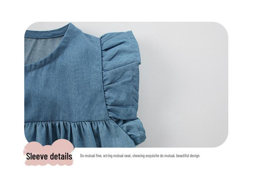 Spot Malwee Summer Dress: Stylish European & American Princess Dress for Little Girls