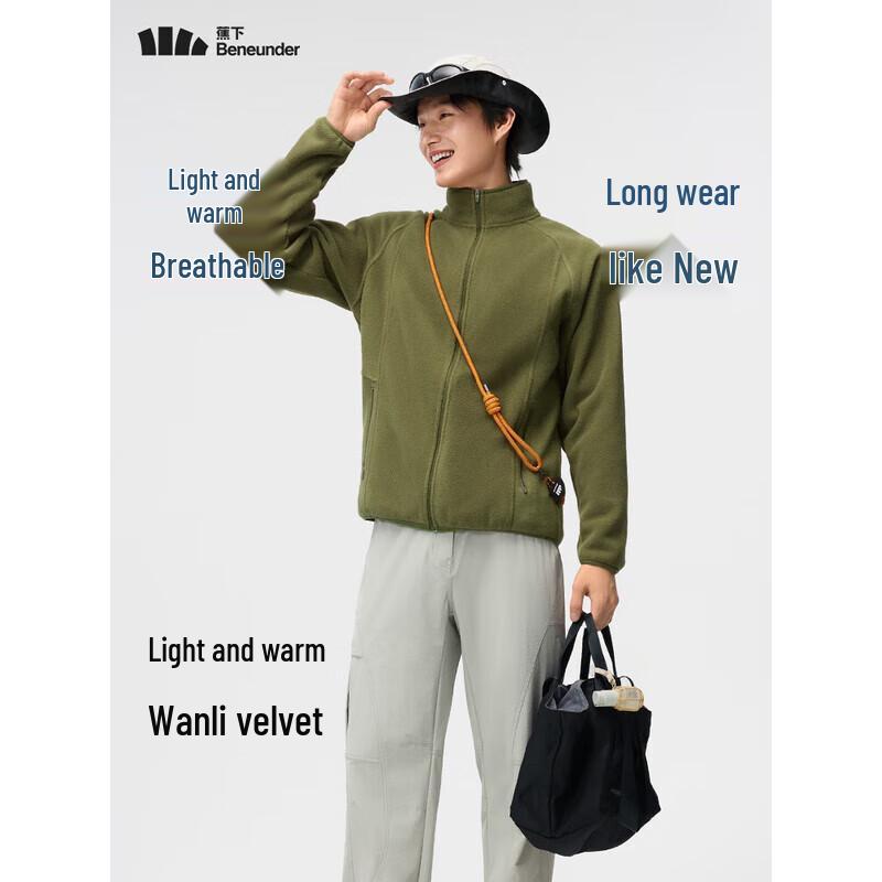 Beneunder Men's Stand Collar Fleece Lined Jacket PM130