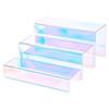 Iridescent Display Risers Shelf for Collectibles Organizer Jewelry Cosmetic Perfume Stand Action Figure Shoes Display for Table