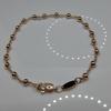 Exquisite Rose Gold Color Bracelet Necklace for Women Men Round Bead Chain Girl