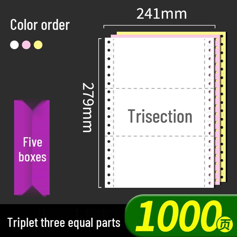 Dot Matrix Printer Paper: 245 Sheets, Three-Part and Two-Part for Sales & Shipping Orders