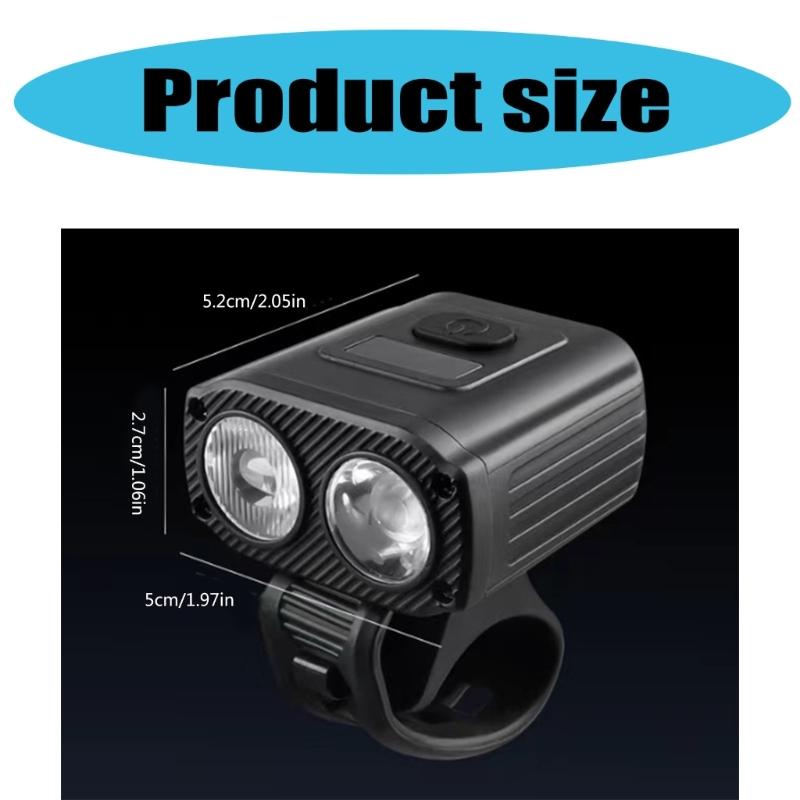 Cycling Front Lamp Bicycles Headlight Watertight LED Bicycles Head Light Handlebar Flashlight Front Light Rechargeable