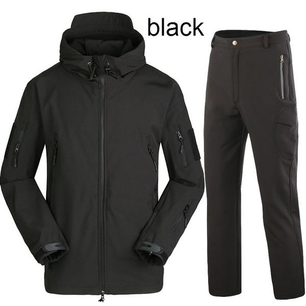 New TAD Tactical Soft Shell Jacket + Pants Camouflage Outdoor Men Army Sport Hunting Camping Waterproof Windbreaker Set
