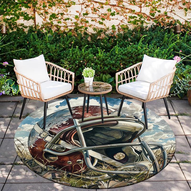 Cartoon Print Round Area Rug,Carpet Rug for Living Room Bedroom Sofa Playroom Decor,Non-slip Floor Mat