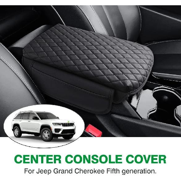 Shademax  For Center Console Cover Jeep Grand Cherokee WL -2024 2025 2026 Accessories Armrest Cover Center Console Pad PU Leather Armrest Seat Box