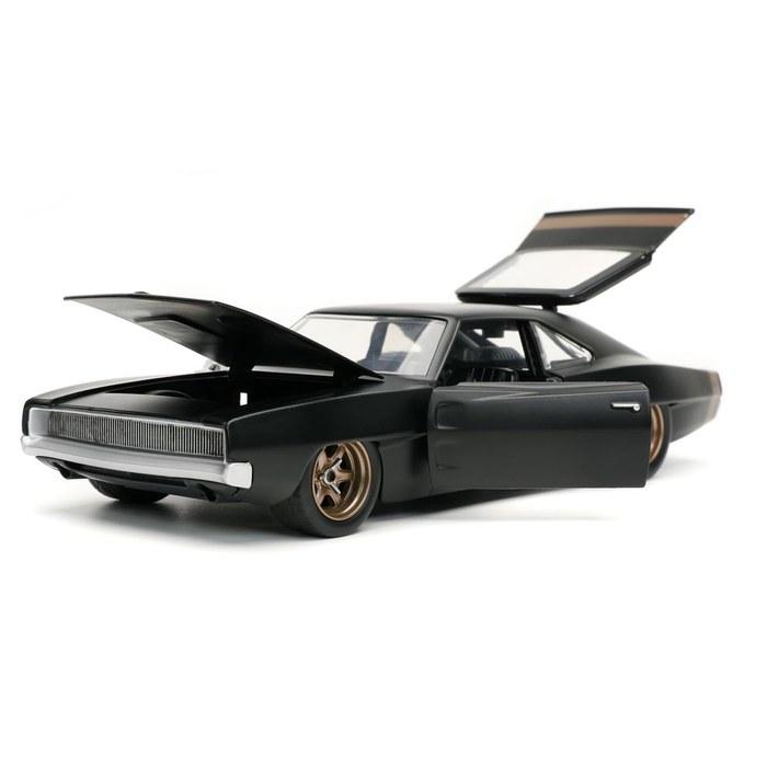 Jada Toys Wild Speed Series 1/24 F&F9 1968 Dodge Charger Widebody Black (Dominic) Multicolor