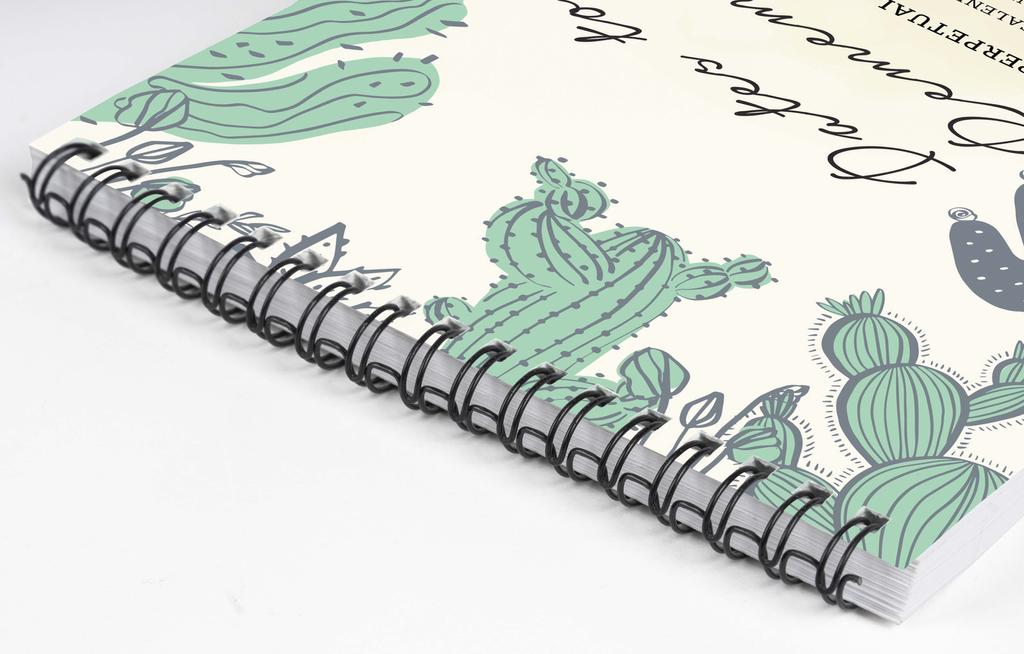 Inkdotpot Cactus Perpetual Calendar, Important Dates To Remember- 6x9 Monthly and Daily  Journal for Special Days